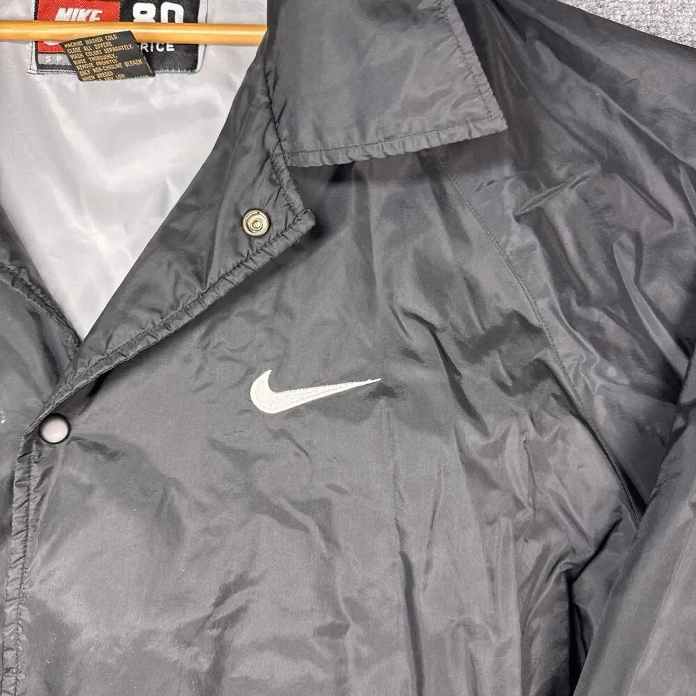 Vintage Nike Team Sports Jerry Rice 80 Big Swoosh Jacket Black XL 90s Rare